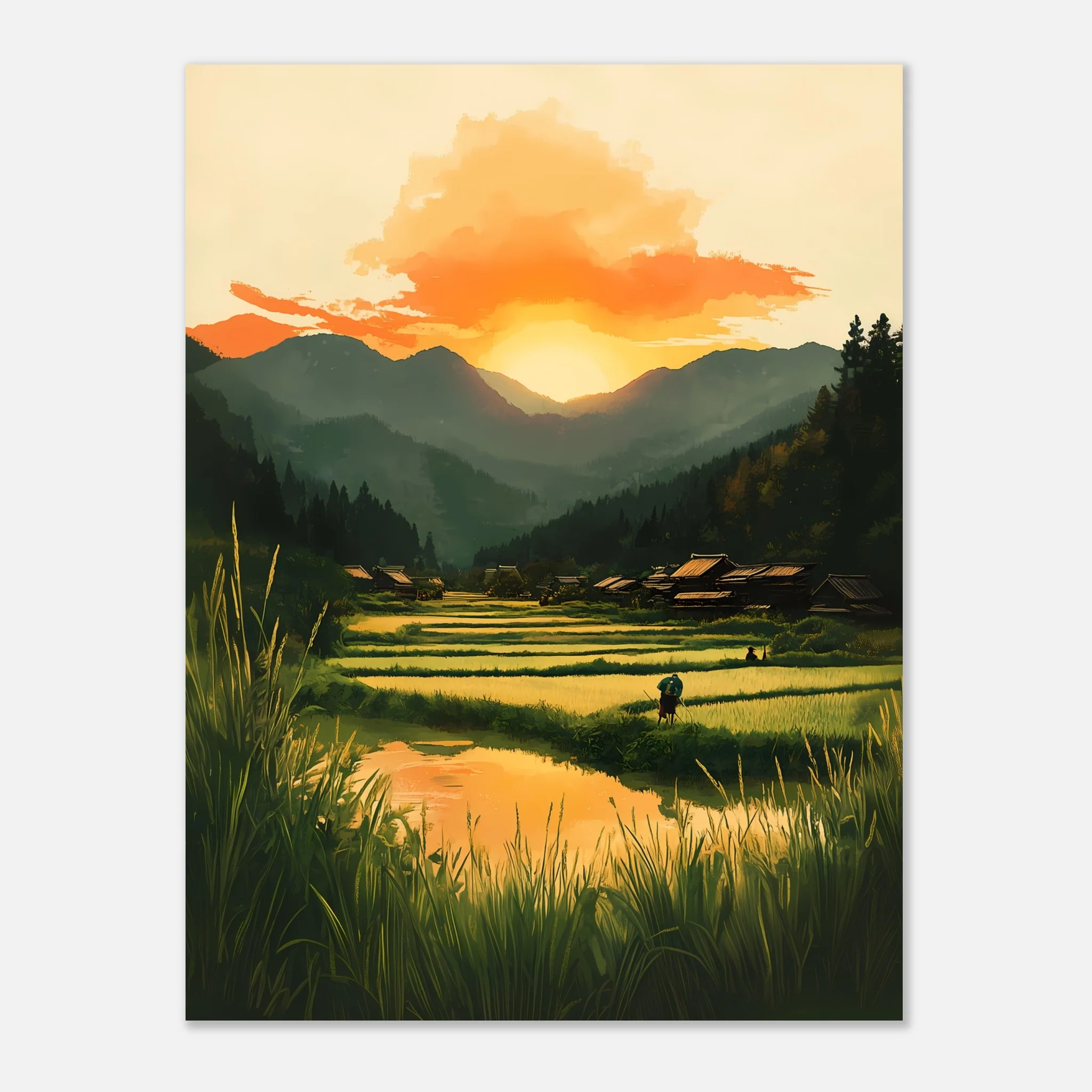Dusk in Rural Japan – Poster - Image 24