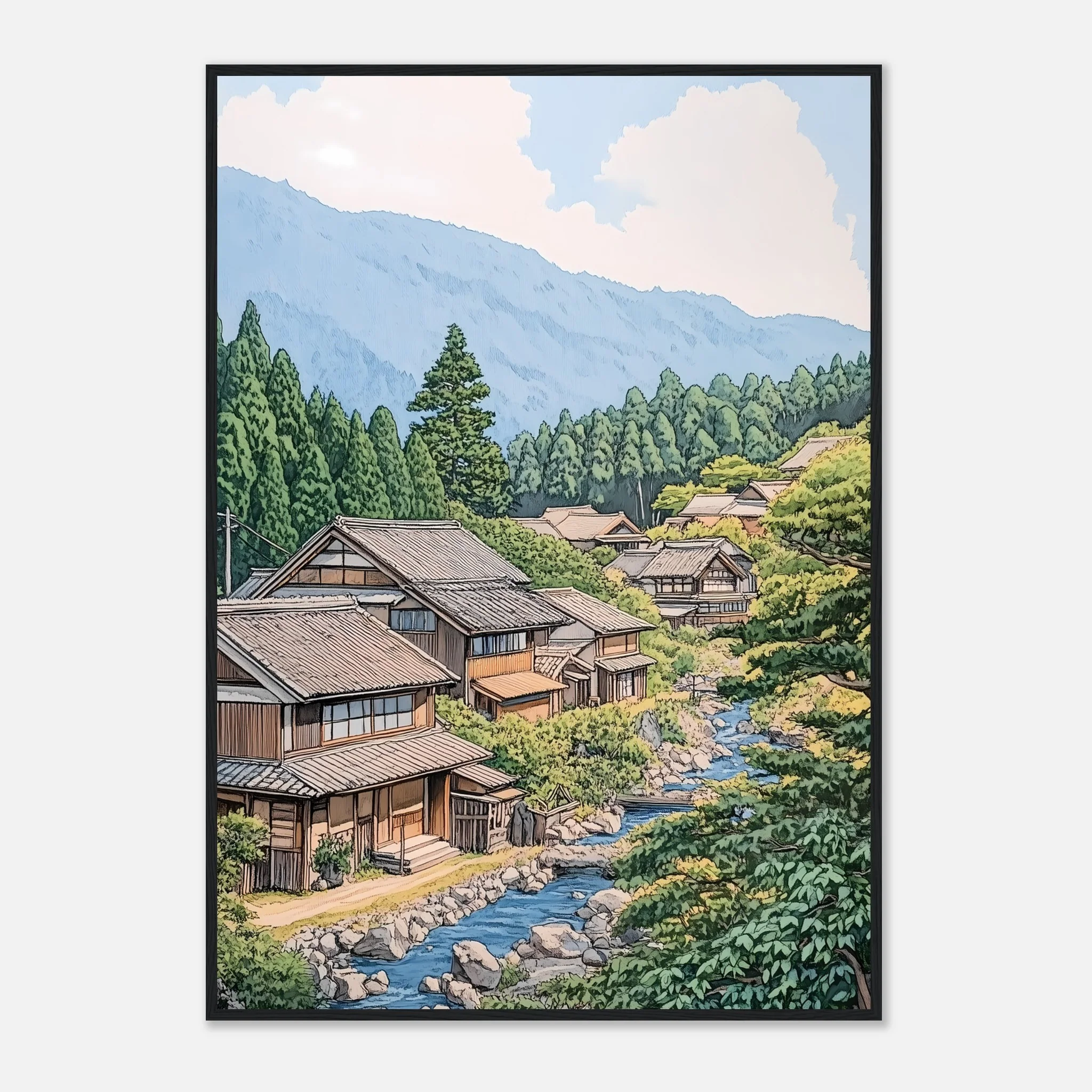 Japanese Streamside Serenity – Poster - Image 28