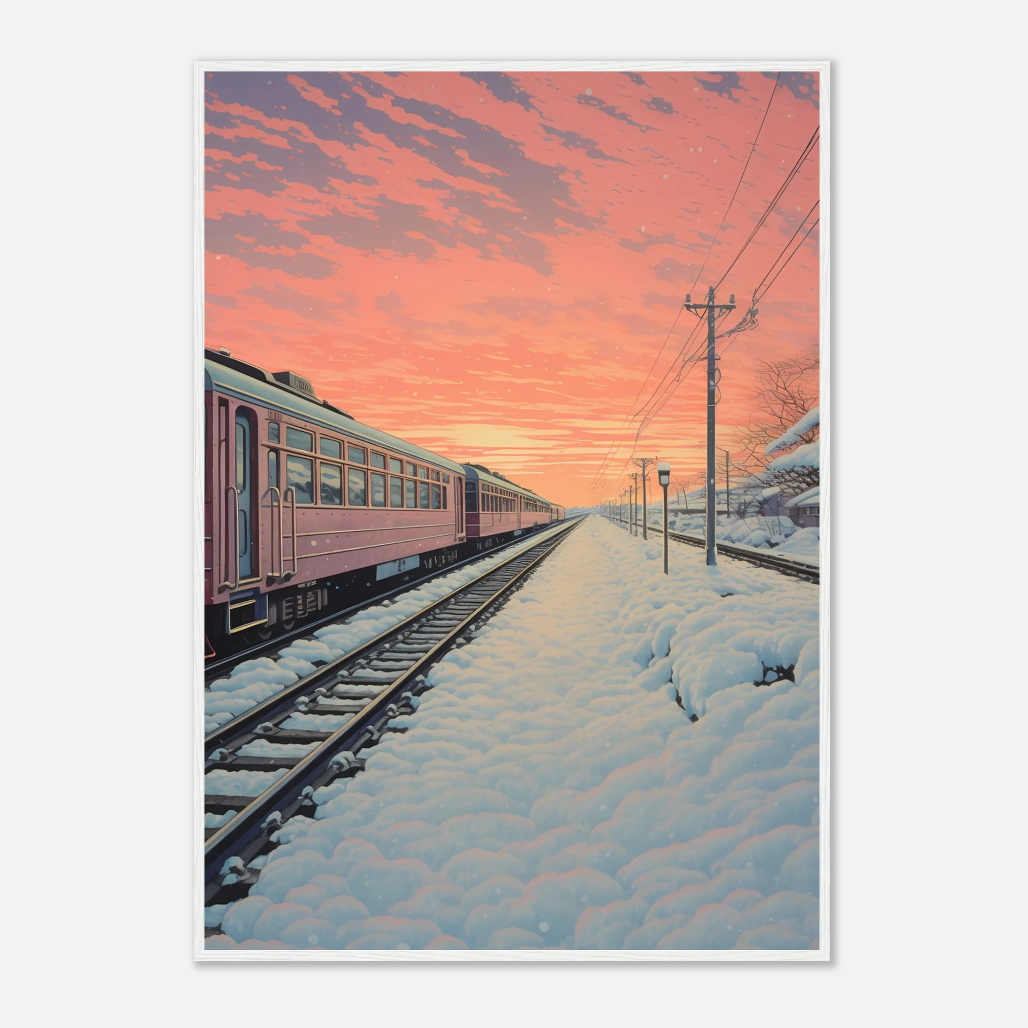 Japanese Train in Sunset - Poster - Image 27
