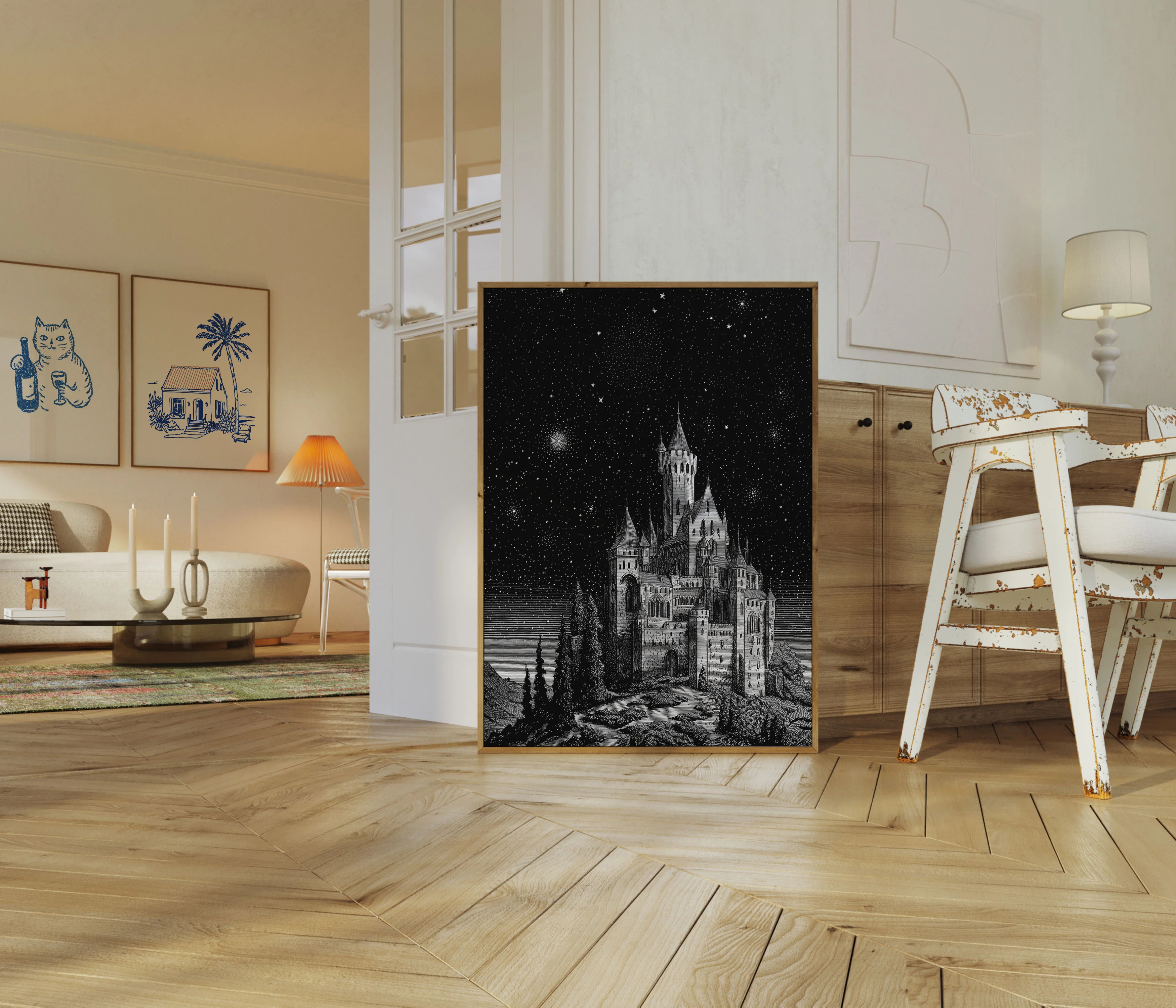 Starlit Castle Fantasy Poster - Image 5