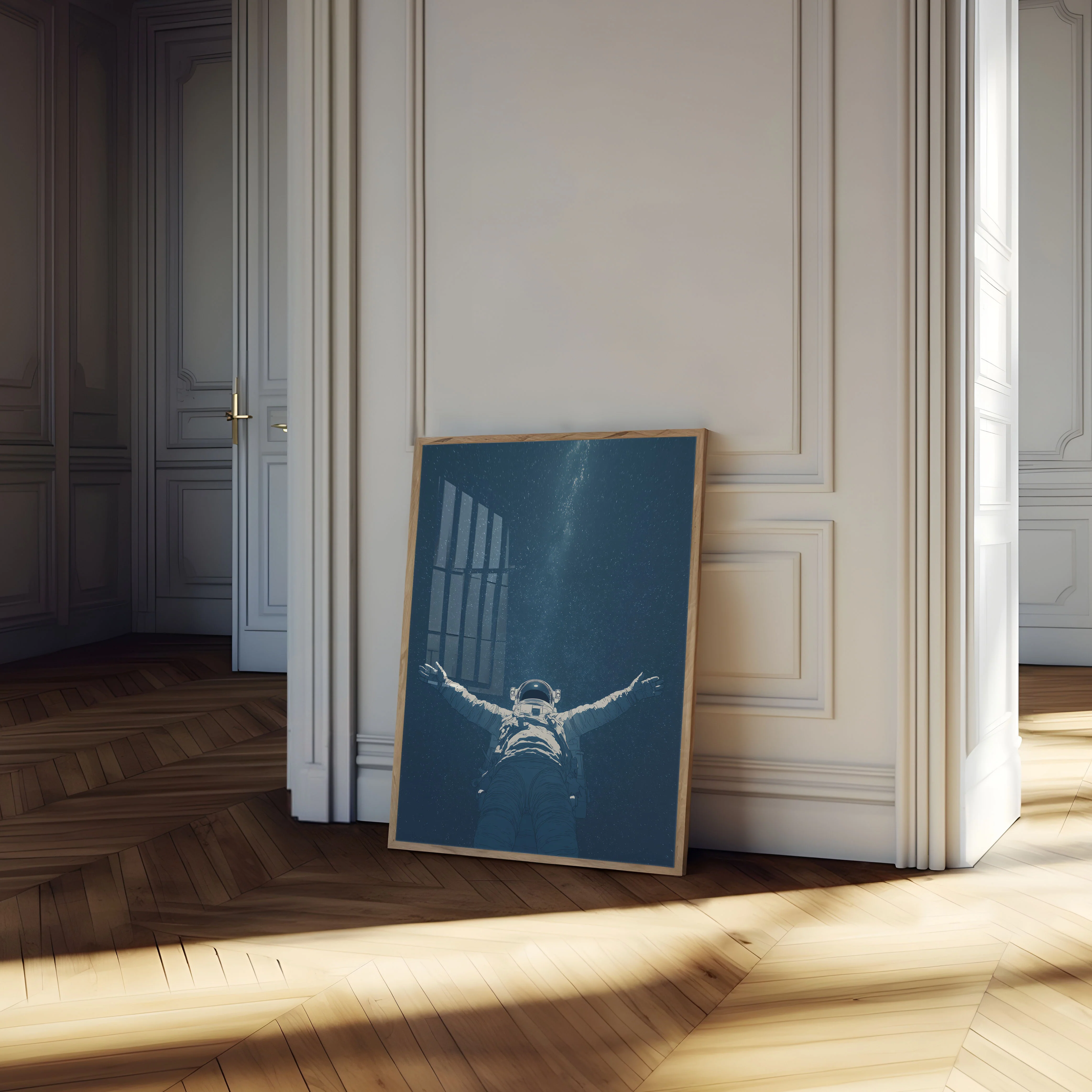 Starry Space Embrace Poster - Image 4