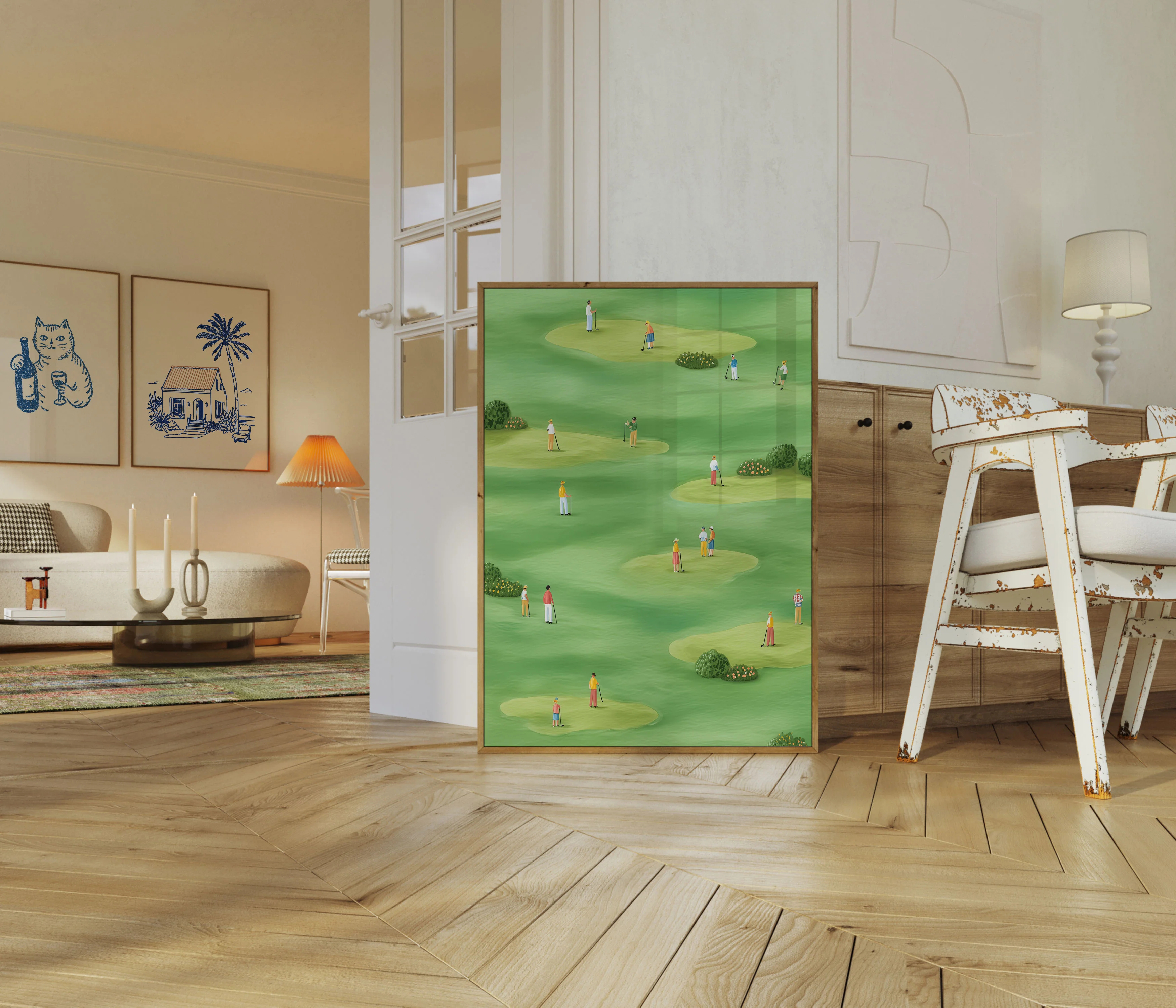 Sunny Golf Course Landscape Poster - Image 5