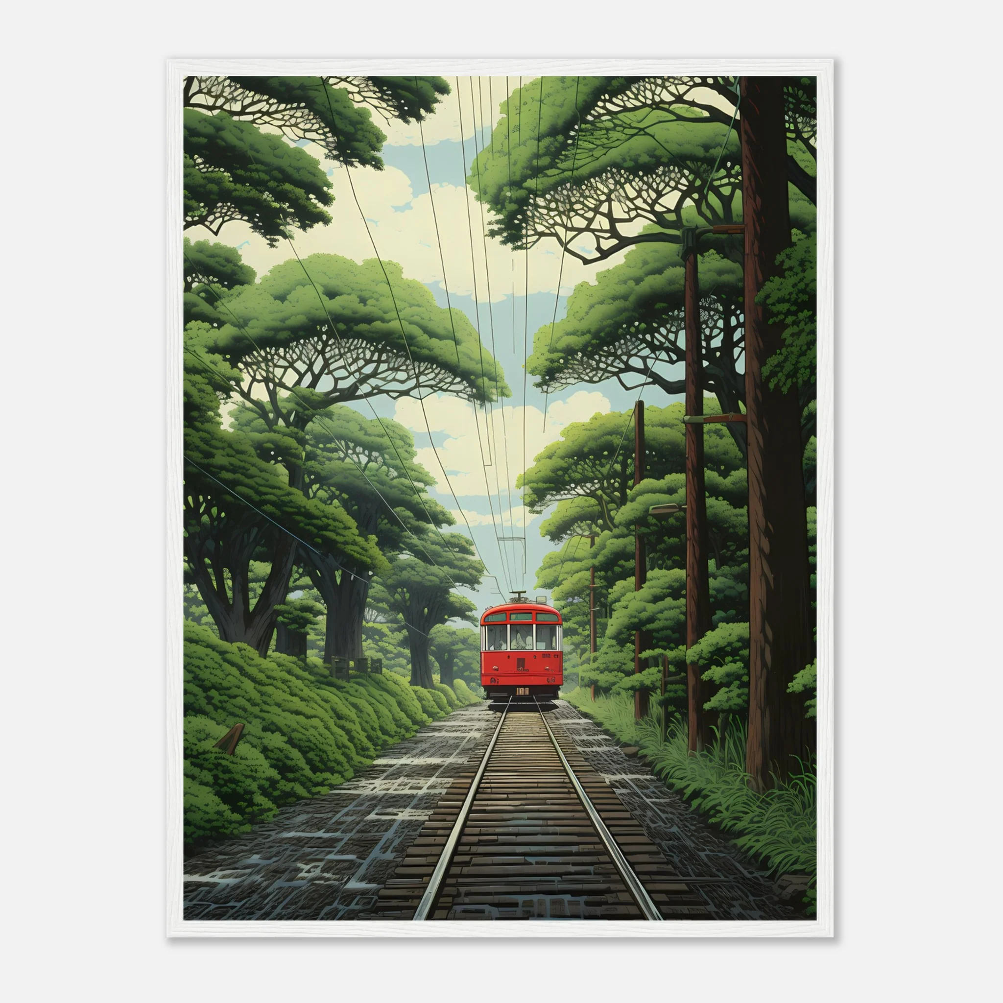 Train Through Japanese Forest – Poster - Image 14