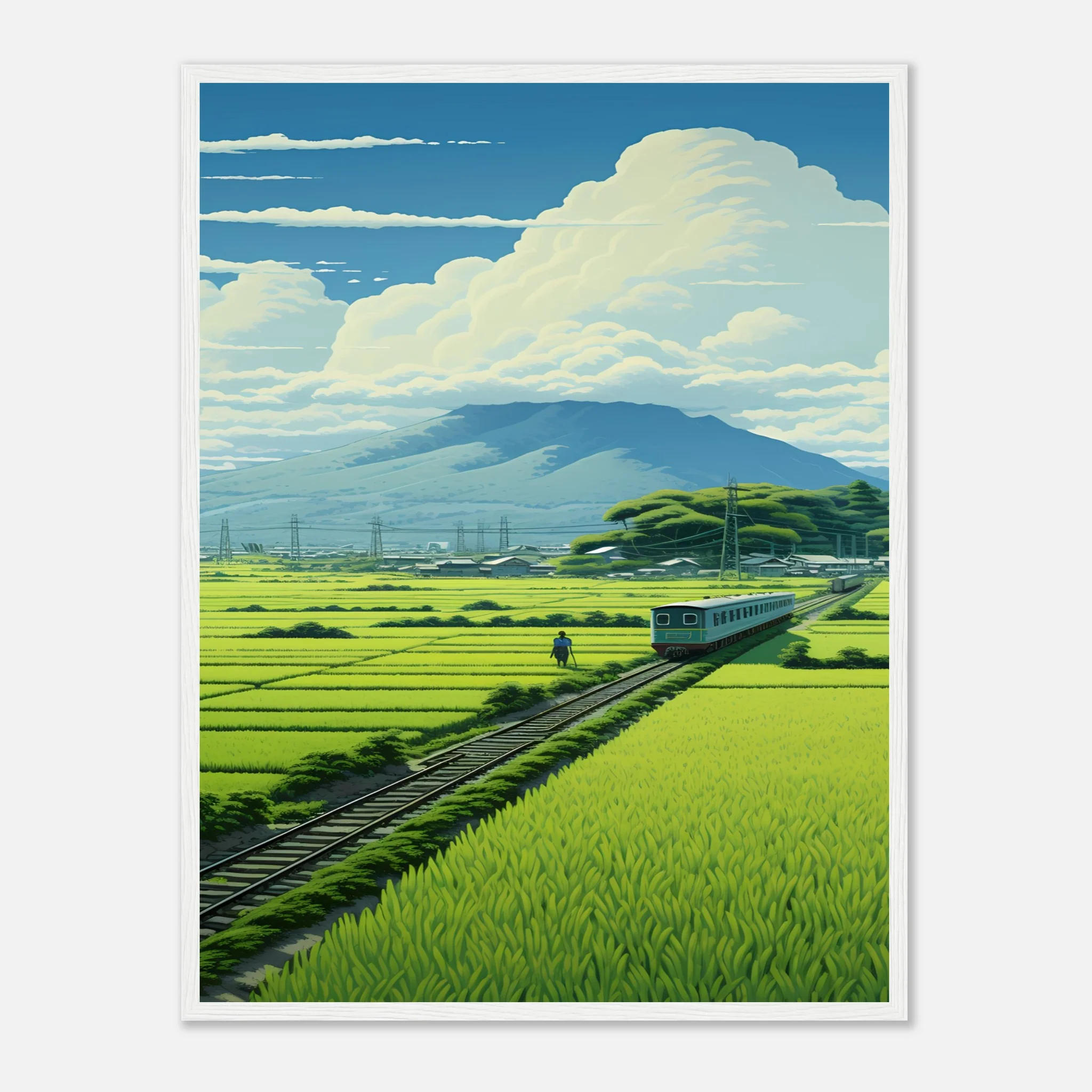 Train Through the Japanese Rice Fields - Poster - Image 29